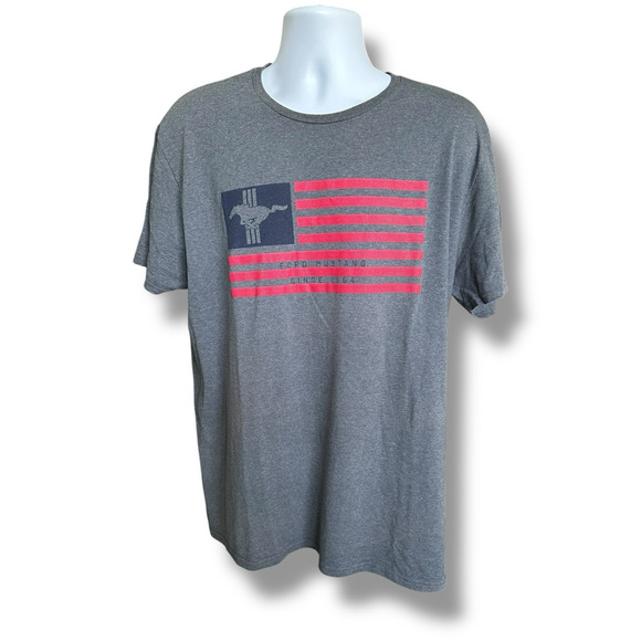 Ford Mustang Graphic Tee XL Gray Short Sleeve - Picture 1 of 4